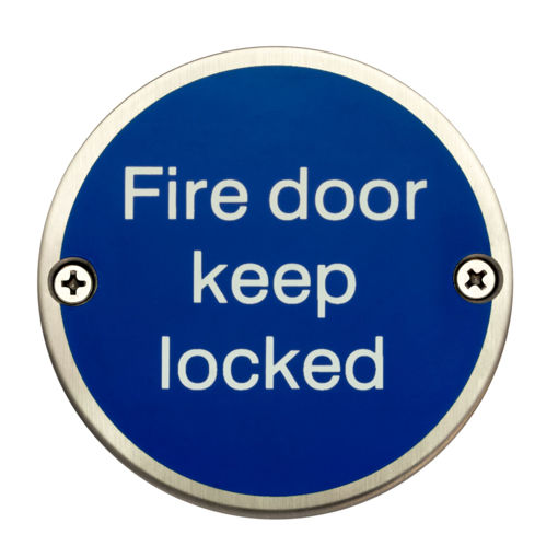 Picture of 75mm "Fire Door Keep Locked" Door Sign