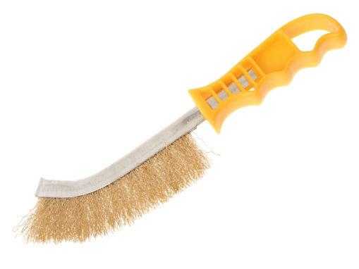 Picture of Faithfull Wire Scratch Brush with Yellow Handle