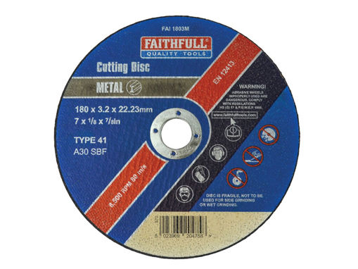 Picture of Faithfull 180mm Metal Cut Off Disc