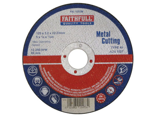 Picture of Faithfull 125mm Metal Cut Off Disc