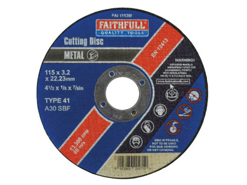 Picture of Faithfull 115mm Metal Cut Off Disc
