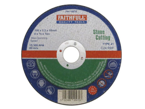 Picture of Faithfull 100mm Stone Cut Off Disc