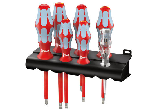 Picture of Wera Kraftform Plus VDE Stainless Steel SL/PH Screwdriver Set (Pack of 7)