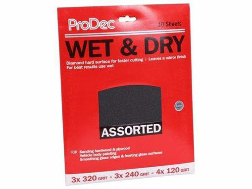 Picture of ProDec Assorted Grade  "Wet & Dry" Sandpaper