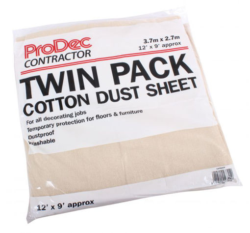 Picture of ProDec Cotton Twill Dust Sheet (Twin Pack)