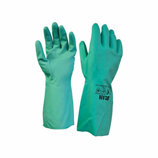 Picture of Scan Nitrile Gauntlets Gloves with Flock Lining