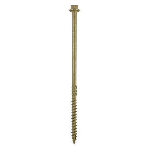 Picture of In-Dex 6.7mm x 250mm Green Hex Timber Screws (Box of 50)