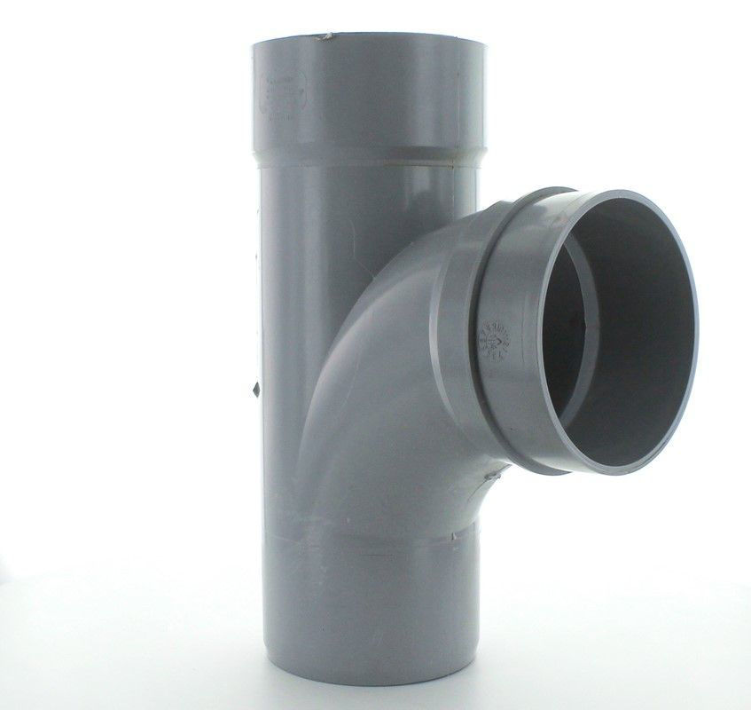 Hunter 110mm Grey 92.5 Degree Double Socket Solvent Spigot Tail Branch ...