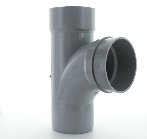 Picture of Hunter 110mm Grey 92.5 Degree Double Socket Solvent Spigot Tail Branch