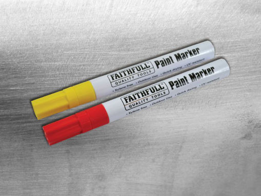 Picture of Faithfull Paint Marker Pen Twin Pack (Yellow & Red)