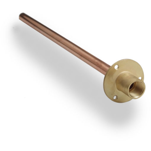 Picture of 15mm x 1/2'' End Feed Wall Plate with 350mm Copper Tube