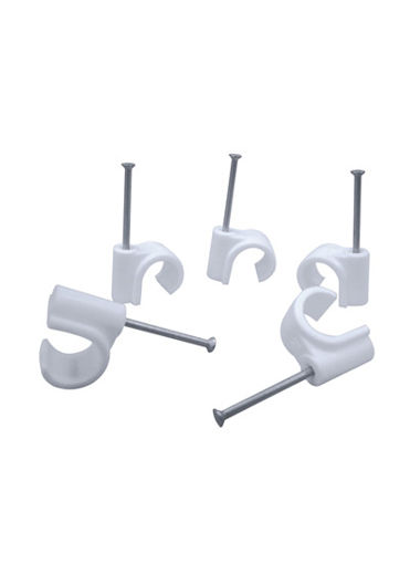Picture of Prepacked 22mm Nail-On Plastic Pipe Clips
