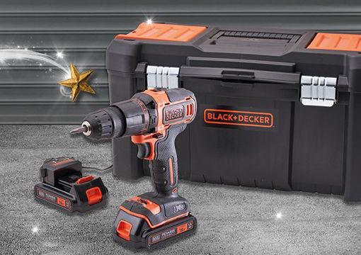 Picture of Black & Decker 18V Combi Drill with 2x Li-Ion Batteries