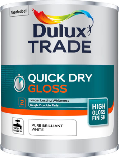 Picture of Dulux Trade Quick Dry Gloss Pure Brilliant White