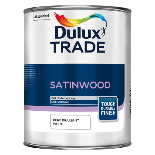 Picture of Dulux Trade Satinwood Pure Brilliant White