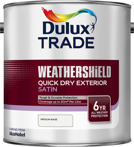 Picture of Dulux Trade Weathershield Quick Dry Exterior Satin Medium Base
