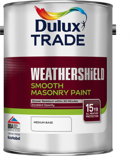 Picture of Dulux Trade Weathershield Smooth Masonry Medium Base
