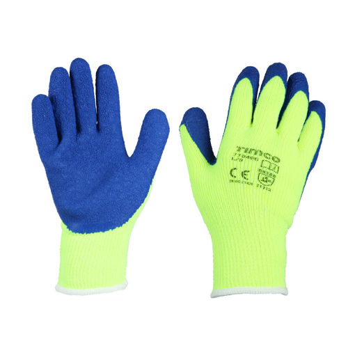 Picture of TIMCo Warm Grip Latex Gloves (Yellow/Blue)