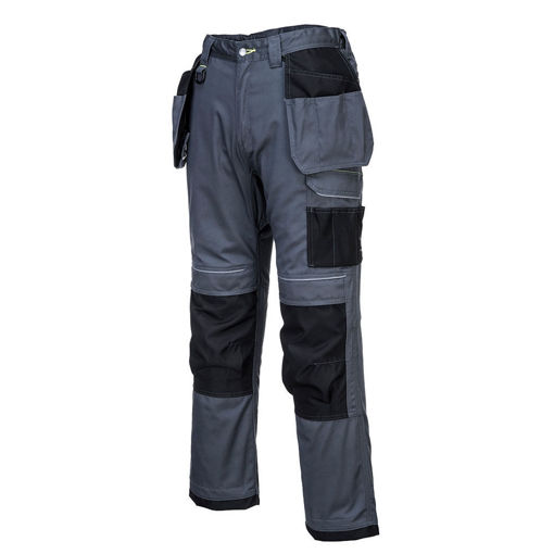 Picture of PortWest PW3 Holster Work Trousers Zoom Grey/Black Regular Length