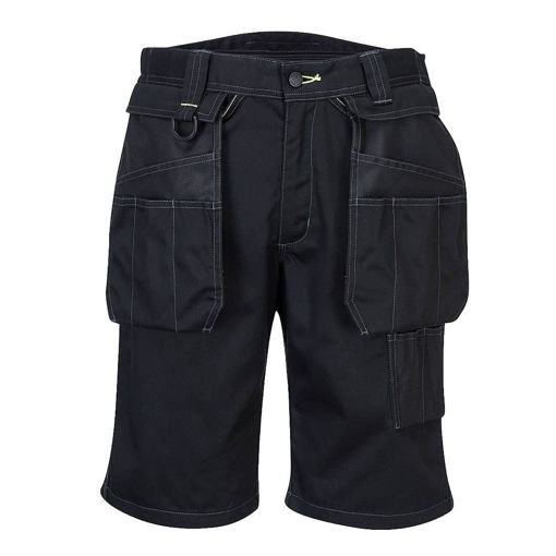 Picture of PortWest PW3 Holster Work Shorts Grey/Black Regular Length