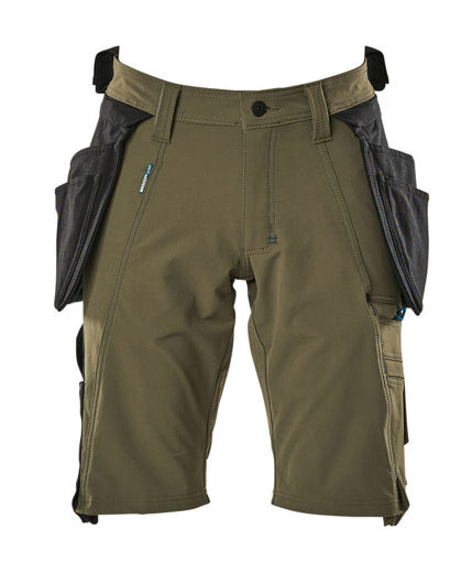 Picture of Mascot Advanced Shorts With Holster Pockets Cordura Moss Green