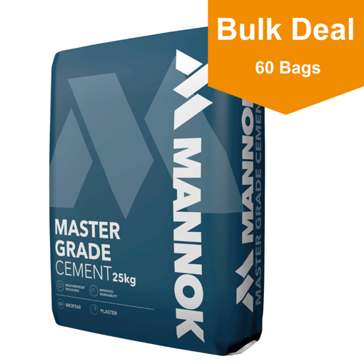 Picture of Pallet Quantities of Mannok 32.5N Mastergrade Cement in Plastic 25kg (60)