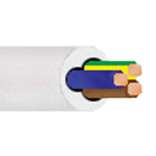 Picture of 0.75mm x 5m 3 Core Round Flex Cable