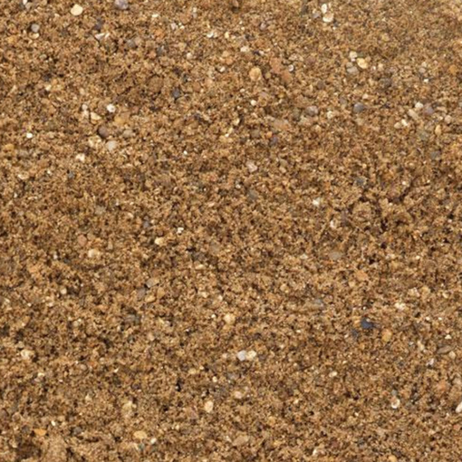 Close-up of grit sand aggregate, showcasing coarse texture ideal for paving and drainage
