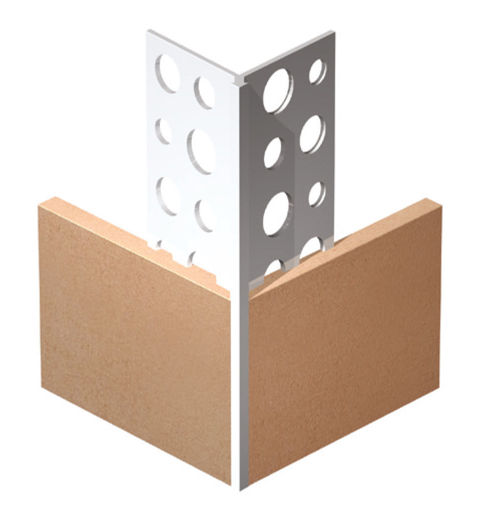 Picture of Expamet uPVC White Thin Coat Angle Bead 2.5m