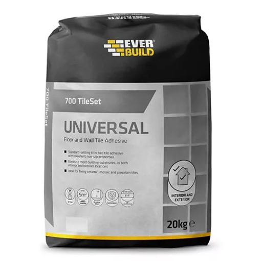 Picture of Everbuild TileSet 700 Universal Floor & Wall Tile Adhesive Grey