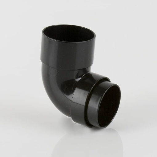 Picture of Brett Martin 68mm Black Round Downpipe 92.5° Bend