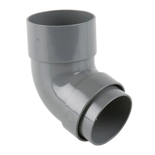 Picture of Brett Martin 68mm Grey Round Downpipe 92.5° Bend