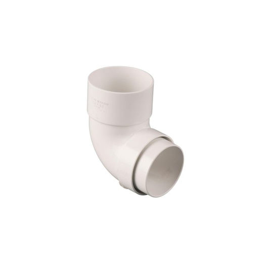Picture of Brett Martin 68mm White Round Downpipe 112.5° Bend