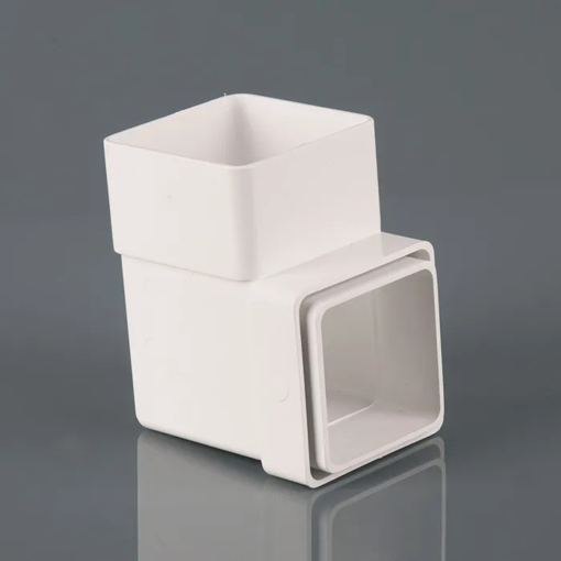 Picture of Brett Martin 65mm White Square Downpipe 92.5° Bend