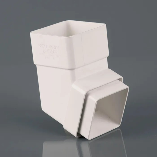 Picture of Brett Martin 65mm White Square Downpipe 112.5° Bend