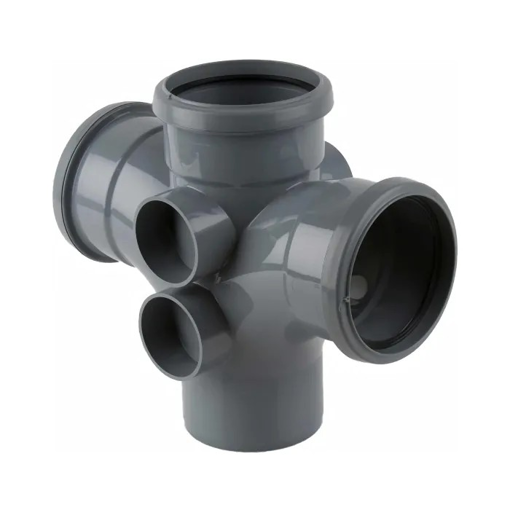 Picture of Brett Martin 110mm Grey 92.5° Triple Socket Double Branch
