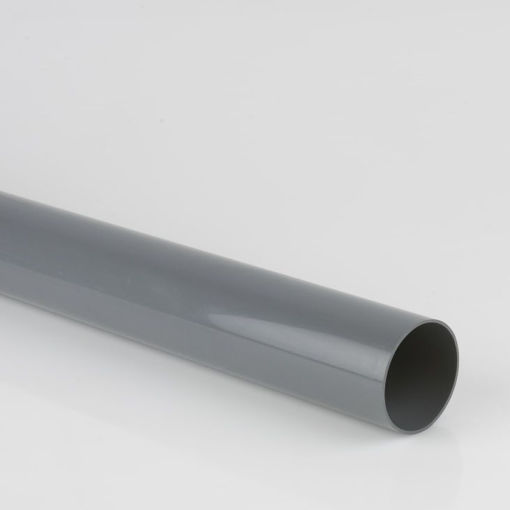 Picture of Brett Martin 110mm Grey EN1329 Plain Ended Pipe 3m