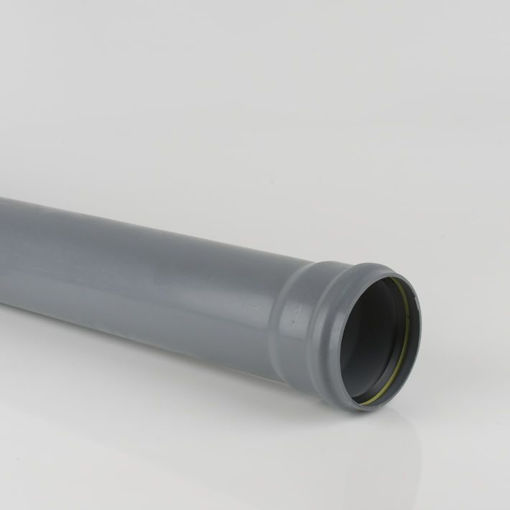 Picture of Brett Martin 110mm Grey EN1329 Single Socket Pipe 4m