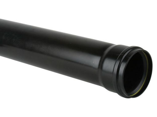 Picture of Brett Martin 110mm Black EN1329 Single Socket Pipe 2.5m