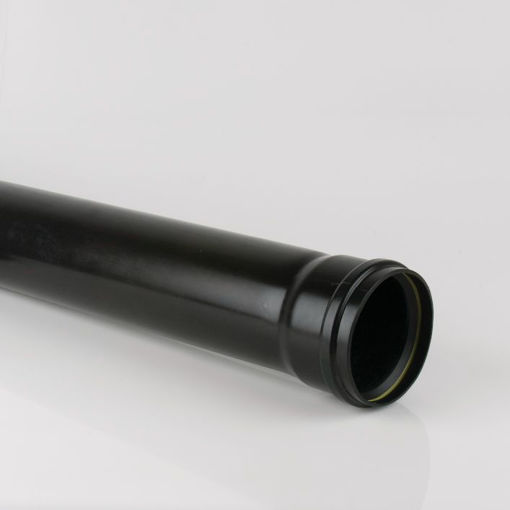 Picture of Brett Martin 110mm Black EN1329 Single Socket Pipe 4m