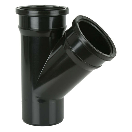 Picture of Brett Martin 110mm Black 135° Double Socket Branch without Bosses