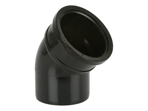 Picture of Brett Martin 110mm Black 135° Single Socket Pushfit Bend