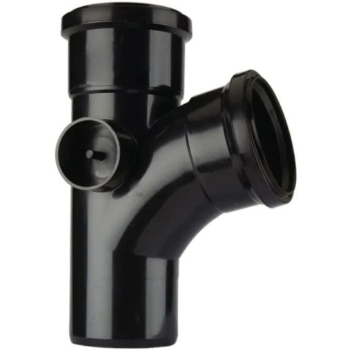 Picture of Brett Martin 110mm Black 104° Double Socket Branch with 2 Bosses