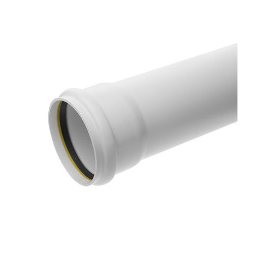 Picture of Brett Martin 110mm White EN1329 Single Socket Pipe 3m