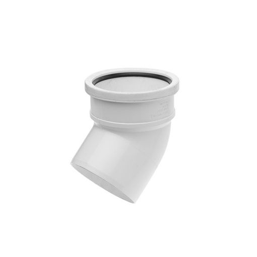Picture of Brett Martin 110mm White 135° Single Socket Pushfit Bend