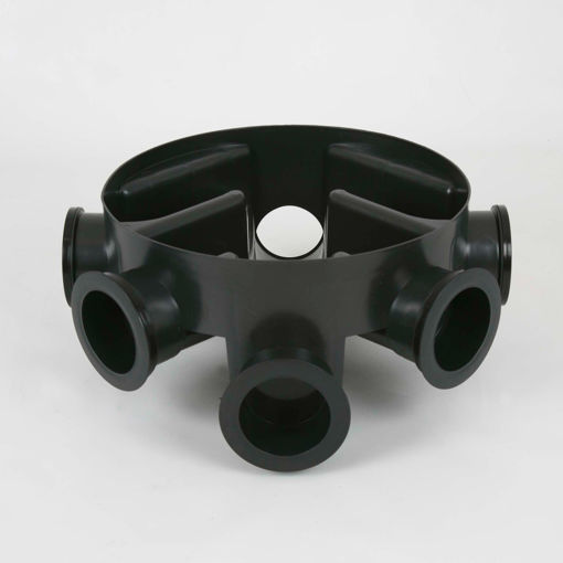 Picture of Brett Martin 450mm Deep Preformed Inspection Chamber Base with 110mm Underground Outlets