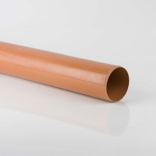 Picture of Brett Martin 110mm Underground Kitemark Plain Ended Pipe 3m