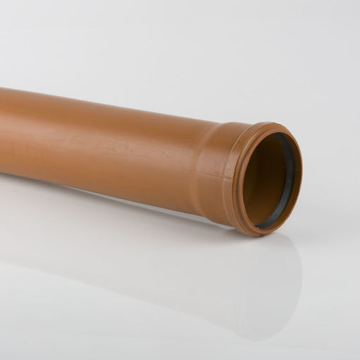 Picture of Brett Martin 110mm Underground Kitemark Socketed Pipe 3m