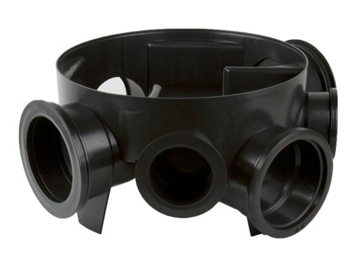Picture of Brett Martin 450mm Deep Preformed Inspection Chamber Base with 160mm Underground Outlets