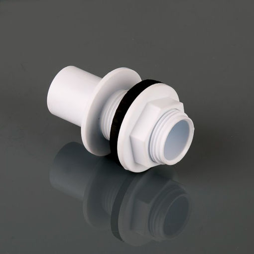 Picture of Brett Martin 21.5mm White Overflow Straight Tank Connector